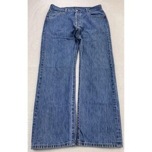 Levis 501 Jeans VTG Men 36x32 Blue Straight‎ Button Fly Denim